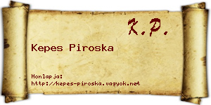 Kepes Piroska névjegykártya