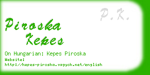 piroska kepes business card